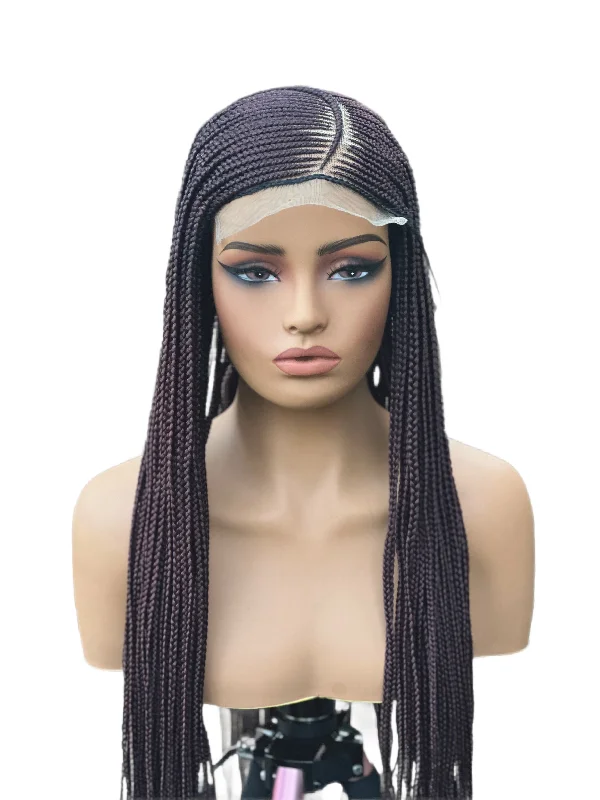 B2- Braided cornrow wig with 6 x 6 lace closure