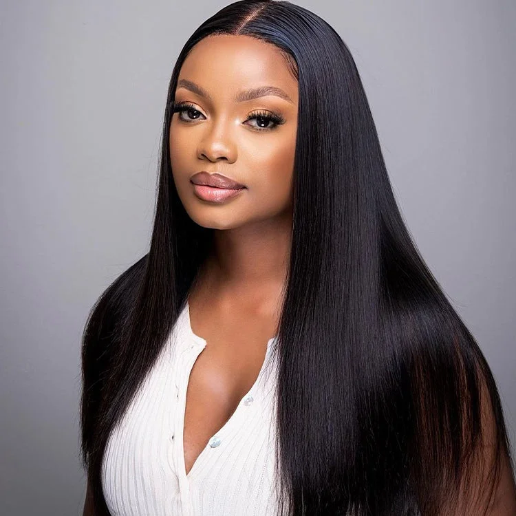 200% Mega Density | Silky Straight Glueless 5x5 Closure HD Lace Long Wig 100% Human Hair