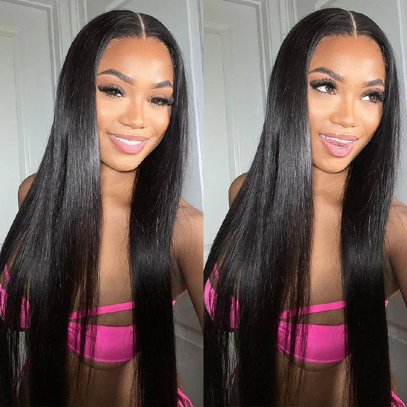 MORE FACE 30inch Straight Wig 13x4 13x6 Lace Frontal Human Hair Wigs Preplucked with Baby Hair