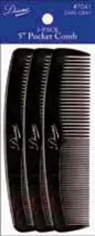 DIANE POCKET COMB 5 INCH 3-PACK