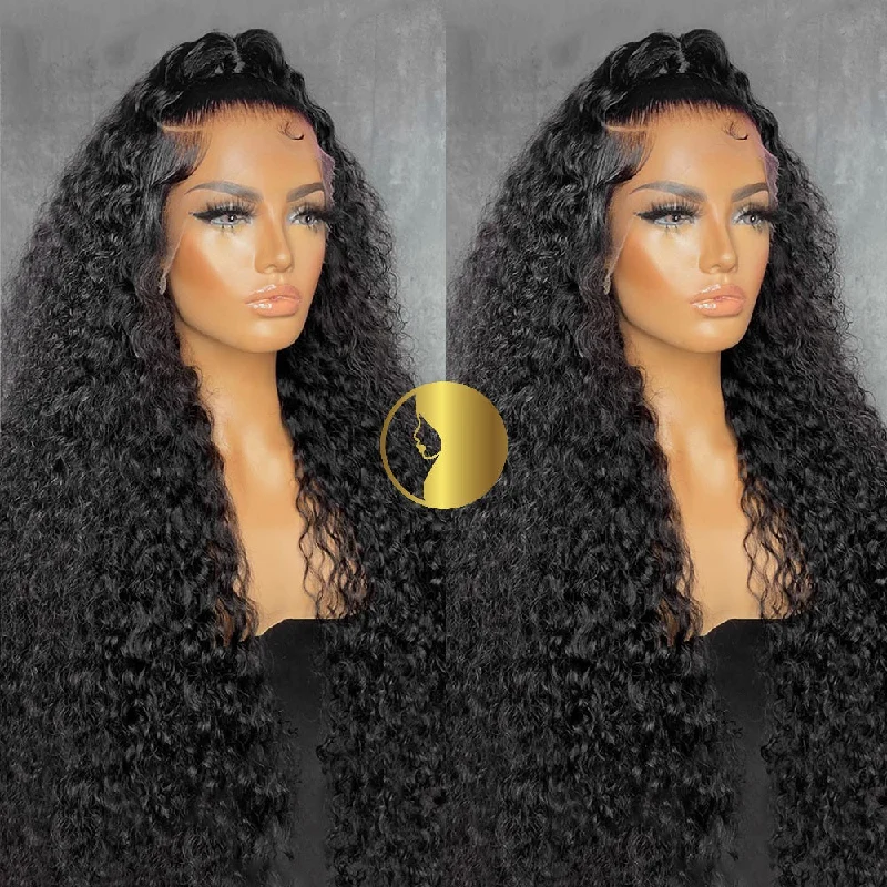 50 inch Deep Wave Virgin Human Hair Wig and 50 inch Deep Wave Raw Hair Wig