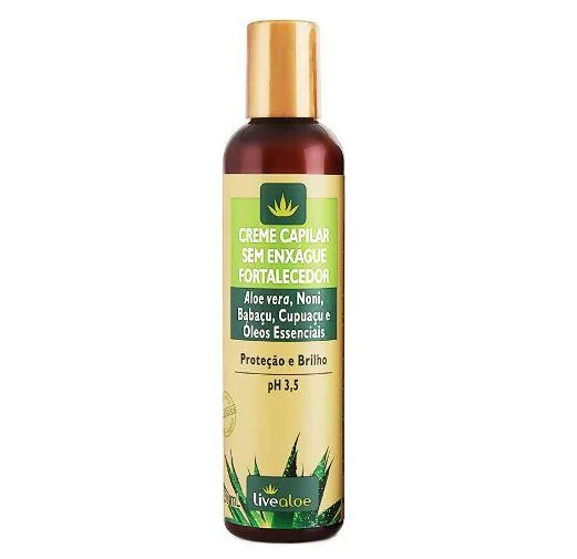 Aloe Vera Babaçu Cupuaçu Strengthening Cream Without Rinse 200ml - Livealoe