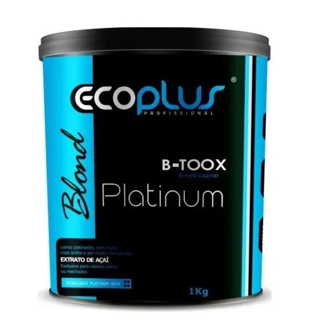 B-toox Tinting Blond Platinum Açaí Extract Brightness Hair Cream 1Kg - Ecoplus