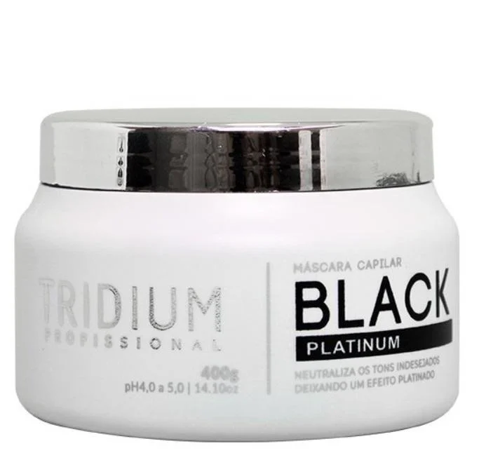 Black Platinum Effect Neutralizing Blond Gray Tinting Toning Mask 400g - Tridium