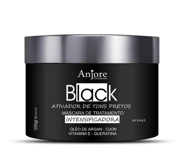 Black Tones Activator Toning Argan Ojon Keratin Vitamin E Mask 250g - Anjore