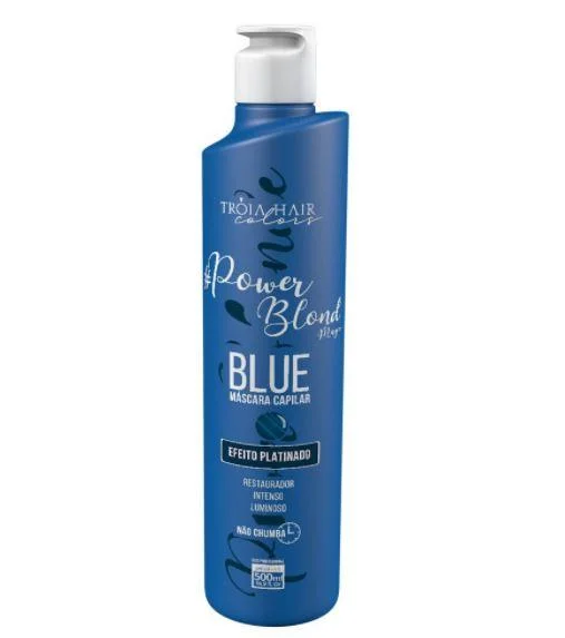 Blond Blue Platinum Effect Tinting Softness Restructuring Mask 500ml - Troia Hair