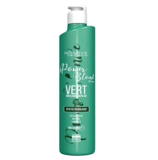 Blond Vert Pearly Effect Tinting Softness Restructuring Mask 500ml - Troia Hair