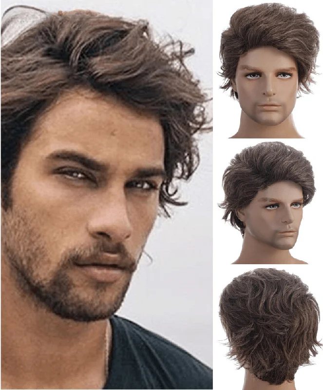 Brown Wig for Man