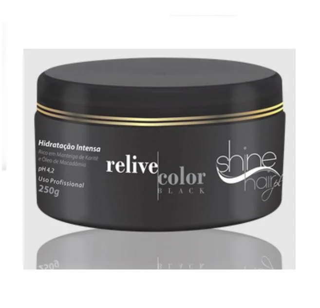 Color Relieve Black Strengthening Revitalizating Keratin Mask 250g - Shine Hair