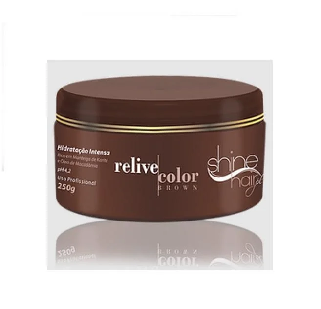 Color Relieve Brown Strengthening Revitalizating Keratin Mask 250g - Shine Hair