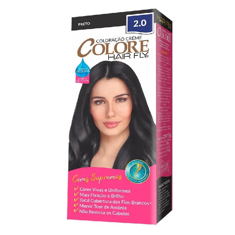 Hair Fly Coloring Cream Color 2.0 - Black 125g