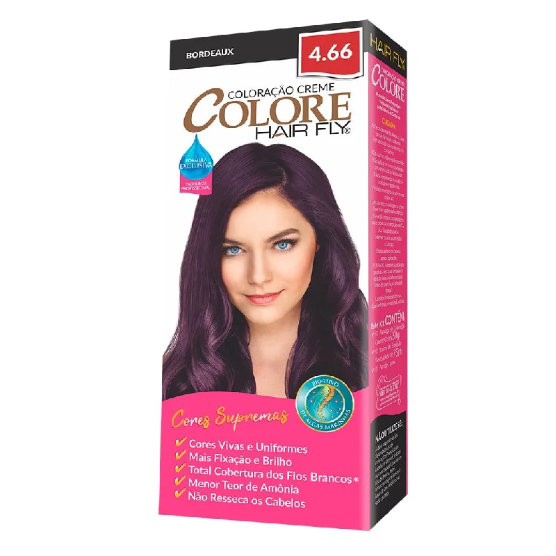 Hair Fly Coloring Cream Colors 4.66 - Bordeaux 125g