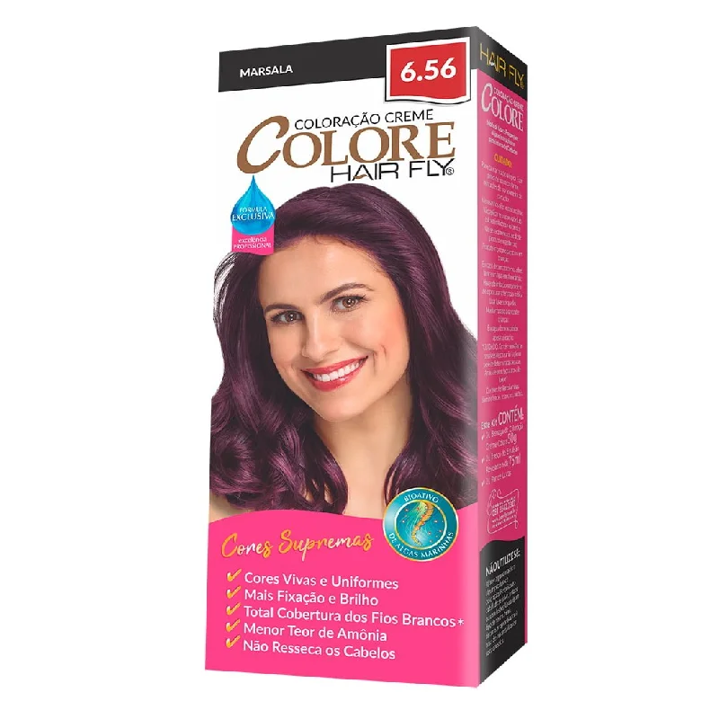 Hair Fly Coloring Cream Colors 6.56 - Marsala 125g