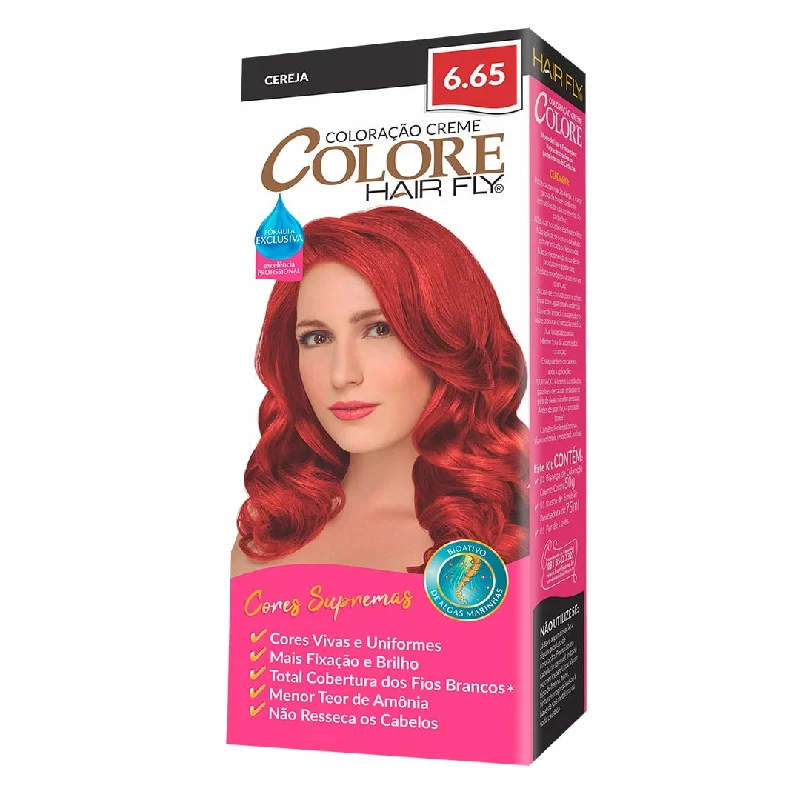 Hair Fly Coloring Cream Colors 6.65 - Cherry 125g