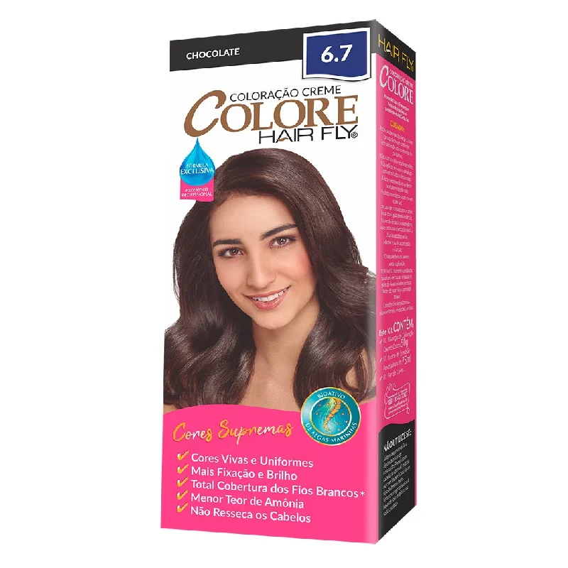 Hair Fly Coloring Cream Colors 6.7 - Chocolate 125g