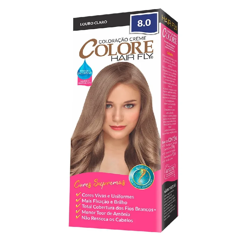 Hair Fly Coloring Cream Colors 8.0 - Clear Blonde 125g