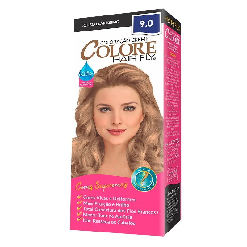 Hair Fly Coloring Cream Colors 9.0 - Clear 125g