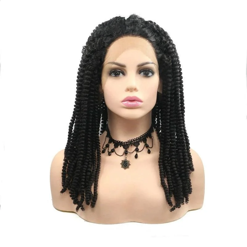 Dreadlock Hair Crochet Braids Synthetic Lace Front Wigs