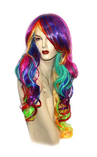 Elysee Star Multi Coloured Synthetic Hair wig - Fancy Long (curly)