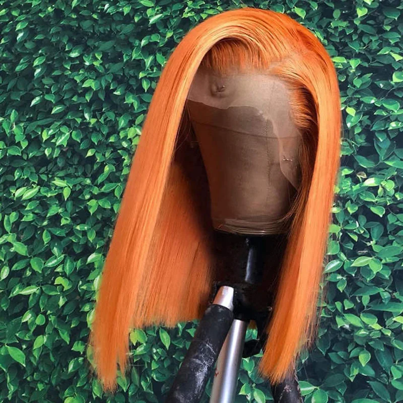 GINGER Bob Human Hair Wigs Lace Frontal Wig