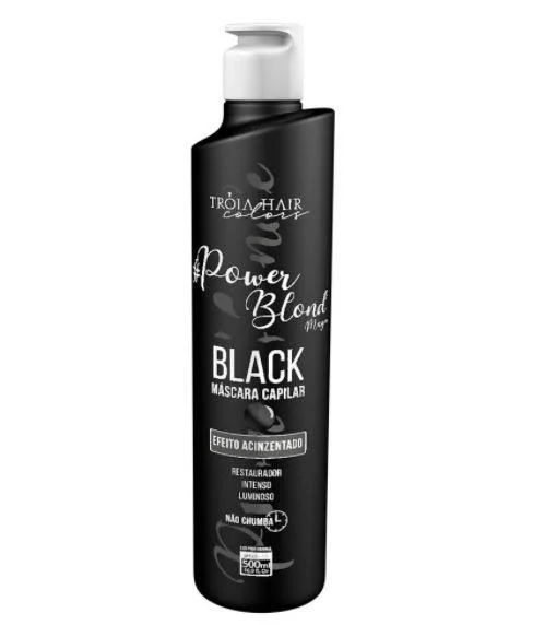 Grayish Effect Intense Tinting Blond Black Softness Mask 500ml - Troia Hair