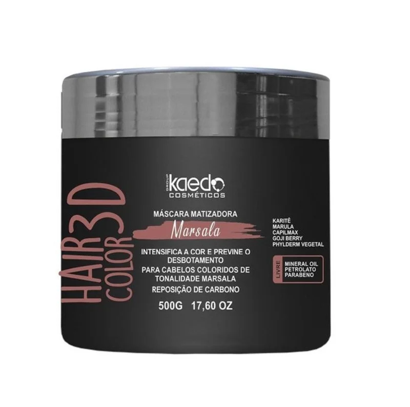 Hair Color 3D Marsala Tinting Toning Carbon Replacement Mask 500g - Kaedo