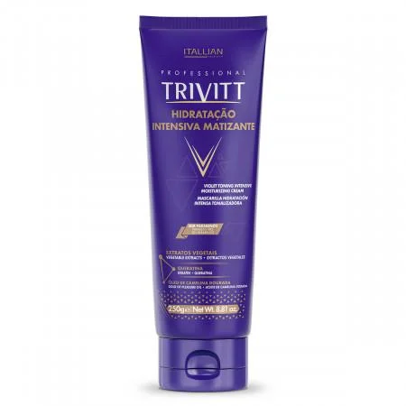 Violet Intensive Blonde Trivitt Tinting Hydration Mask 250g - Itallian Hair Tech