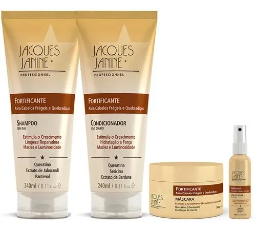 Kit 4 Un Fortifying Shampoo Conditioner Mask Tonic - Jacques Janine