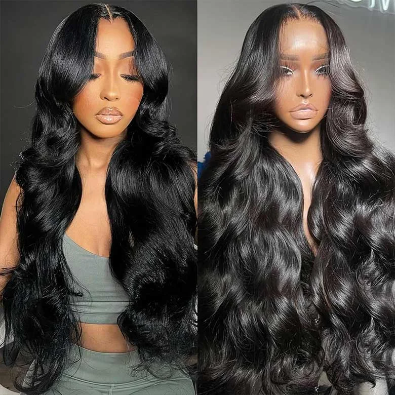 Klaiyi 7x5 Bye Bye Knots Put On and Go Wig Glueless Body Wave Human Hair Wigs Beginner Wig