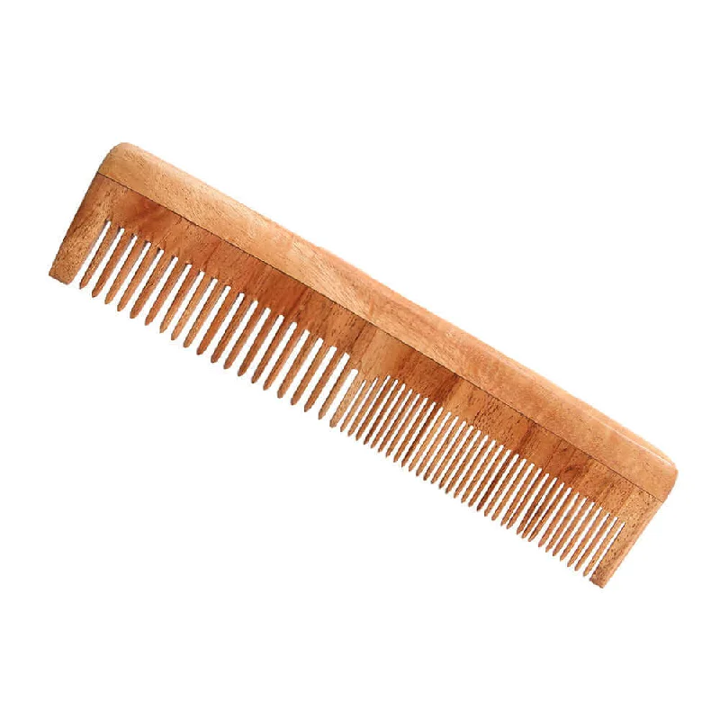 Neem Wood Comb(Fine and wide tooth)