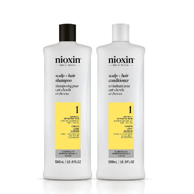 Nioxin System 1 Scalp + Hair Shampoo and Conditioner 16oz Duo ($70 Value)