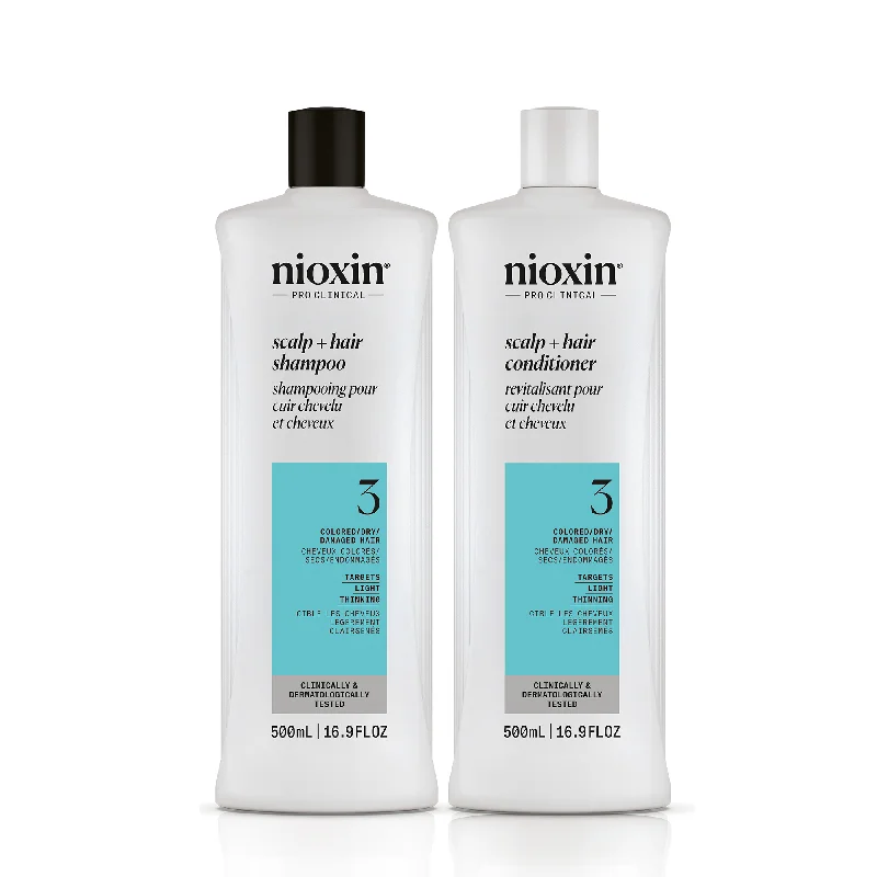 Nioxin System 3 Scalp + Hair Shampoo and Conditioner 16oz Duo ($70 Value)