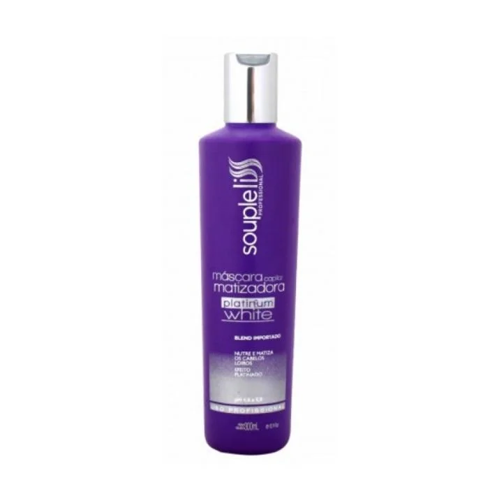 Platinum White Tinting Nrightness Nourishing Blond Hair Mask 300ml - Souple Liss