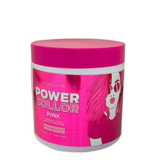 Power Color Activator Pink Tinting Argan Ojon Vitamin E Mask 500g - Troia Hair