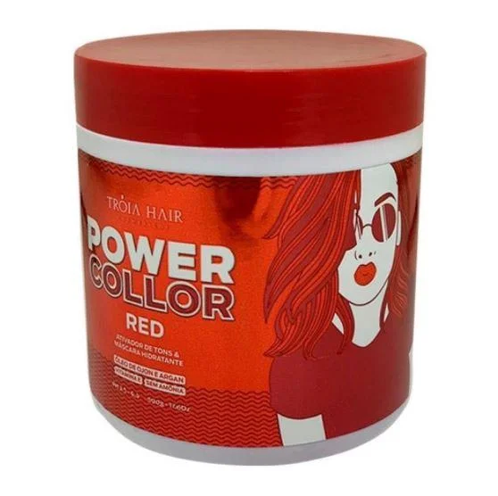 Power Color Activator Red Tinting Argan Ojon Vitamin E Mask 500g - Troia Hair