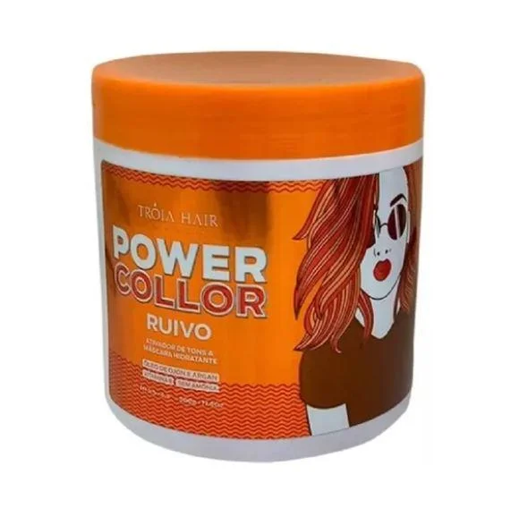 Power Color Activator Ruivo Tinting Argan Ojon Vitamin E Mask 500g - Troia Hair