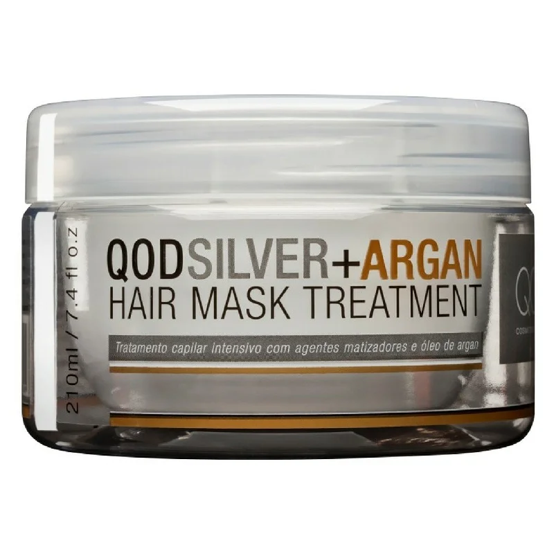 Silver + Argan Grey Blond Bleached Hair Neutralizing Treatment Mask 210ml - QOD