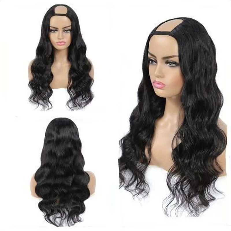 100% Virgin Human Hair Body Wave U-Part and V-Part Wigs