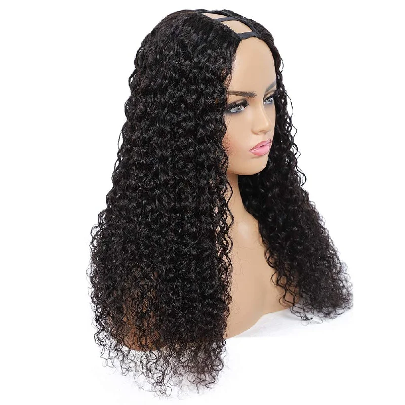 100% Virgin Human Hair Deep Curl U-Part and V-Part Wigs