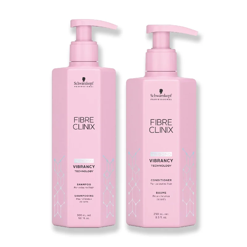 Schwarzkopf Professional Fibre Clinix Tribond Vibrancy Shampoo 10oz and Conditioner 8oz Duo