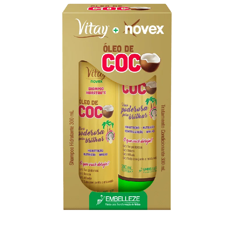 Novex Shampoo And Conditioner And Coconut Oil Kit