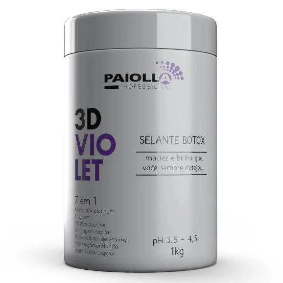 Shielding Reductor Platinum Tinting Deep Hair Mask 3D Violet Sealant 7 in 1 1Kg - Paiolla