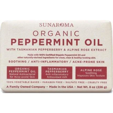 Sunaroma Peppermint Oil Soap 8Oz