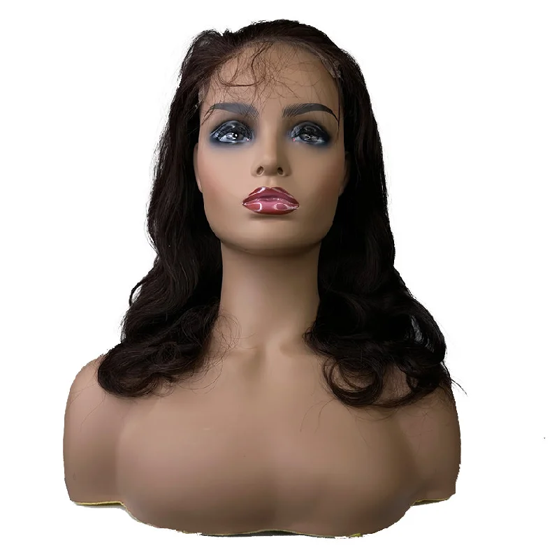 #4 Swiss 8A Malaysian Body Wave Lace Closure Human Hair Wig