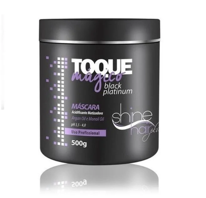 Toque Mágico Tinting Magic Touch Black Platinum Hair Mask 500g - Shine Hair