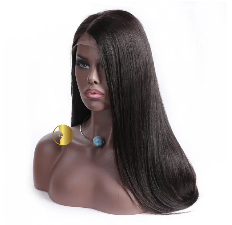 100% Virgin Straight Human Hair Lace Wigs