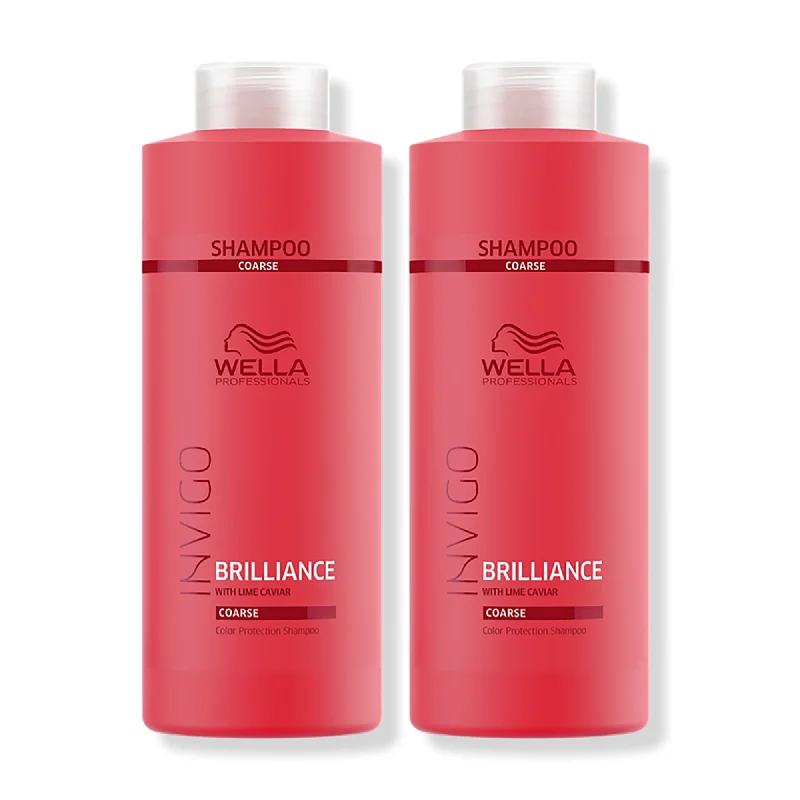 Wella Invigo Brilliance Shampoo and Conditioner - Coarse Colored Hair Liter Duo ($76.80 Value)